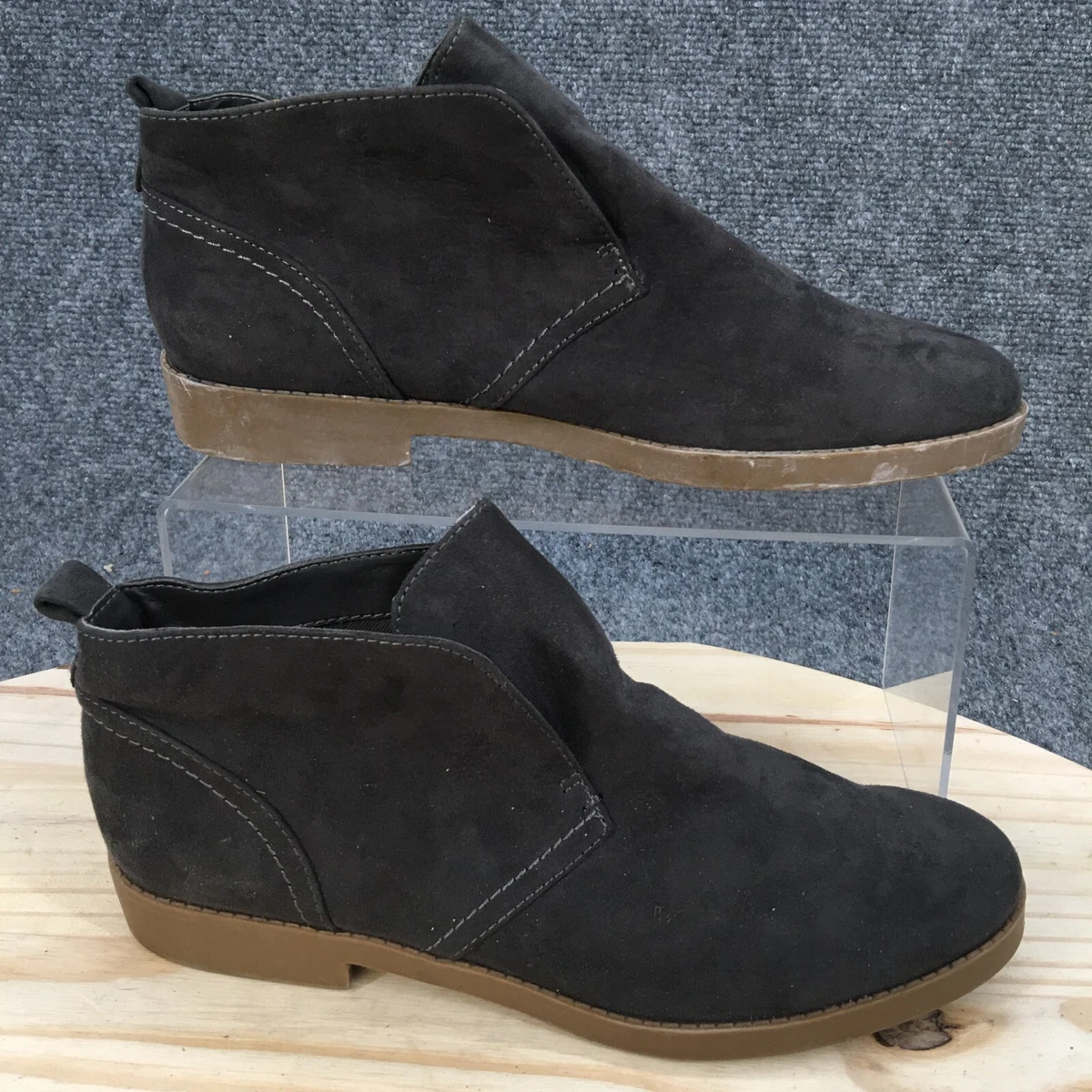 Indigo RD Boots Womens 6.5 Amanza Chukka Ankle Booties Gray Suede