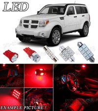 10pcs Red Led Interior Lights Package Kit Bulbs For 2007 - 2012 Dodge Nitro Pd