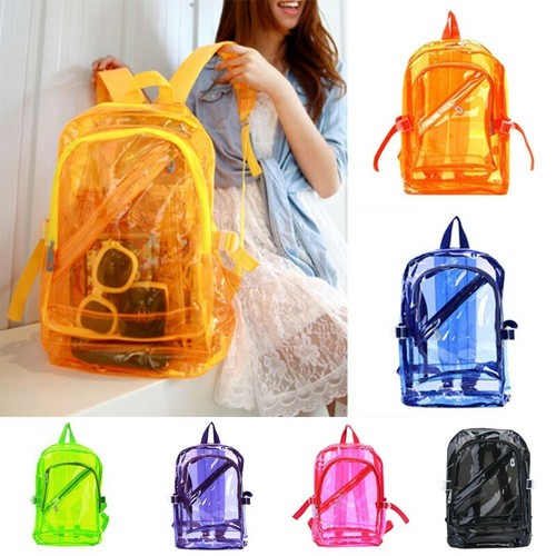 Trasparente Viaggio Borsa Scuola Sicurezza Zaino Libro Plastica Gits 2021 |  eBay
