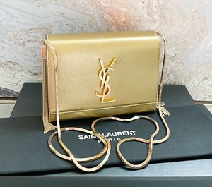 kate monogram ysl small tassel shoulder bolsa with golden hardware