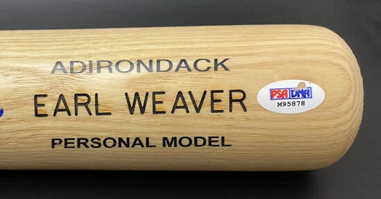 Earl Weaver Manager SIGNED Adirondack Pro Bat Balt. Orioles PSA/DNA AUTOGRAPHED - Image 3 of 3