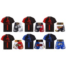 Kids Boys Outfit Boxer Sets Color Block Suit Tracksuit Sportwear Patchwork Top