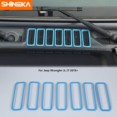Engine Hood Air Inlet Vent Trims Cover for Jeep Wrangler JL JT 2018+ Baby Blue