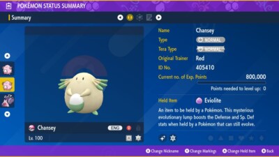  6 IVs Shiny Battle Ready Chansey | Pokemon Scarlet & Violet 100% Competitive