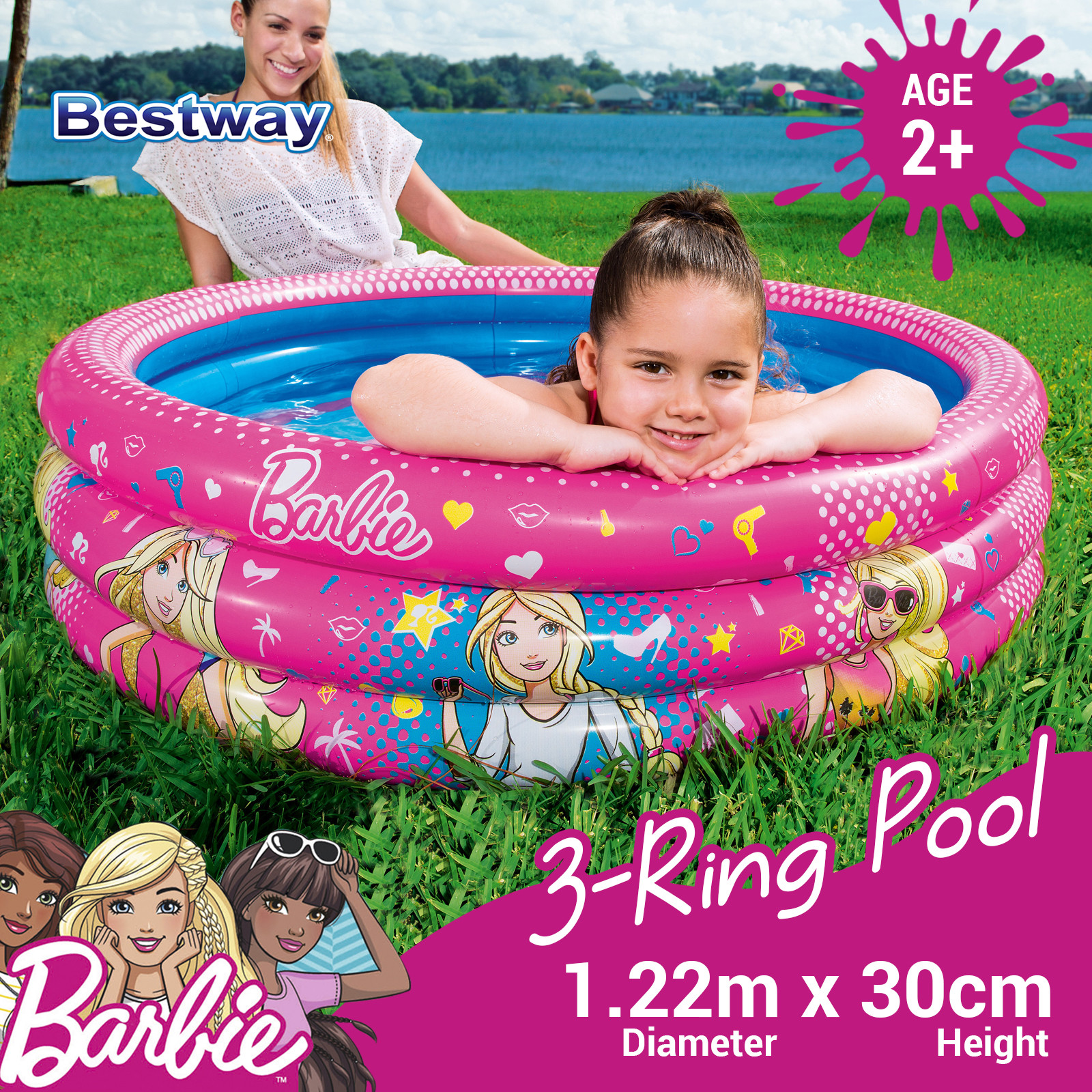 barbie paddling pool