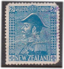(F234-74) 1926 NZ 2/- blue admiral stamp (BX)