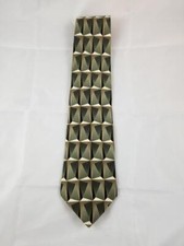 ARROW 100% Silk Made in USA Necktie Triangular Sheen Geometric Design - Vintage!