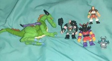 2001 Fisher Price Imaginext Green Goblin Action Figures With Posable Dragon
