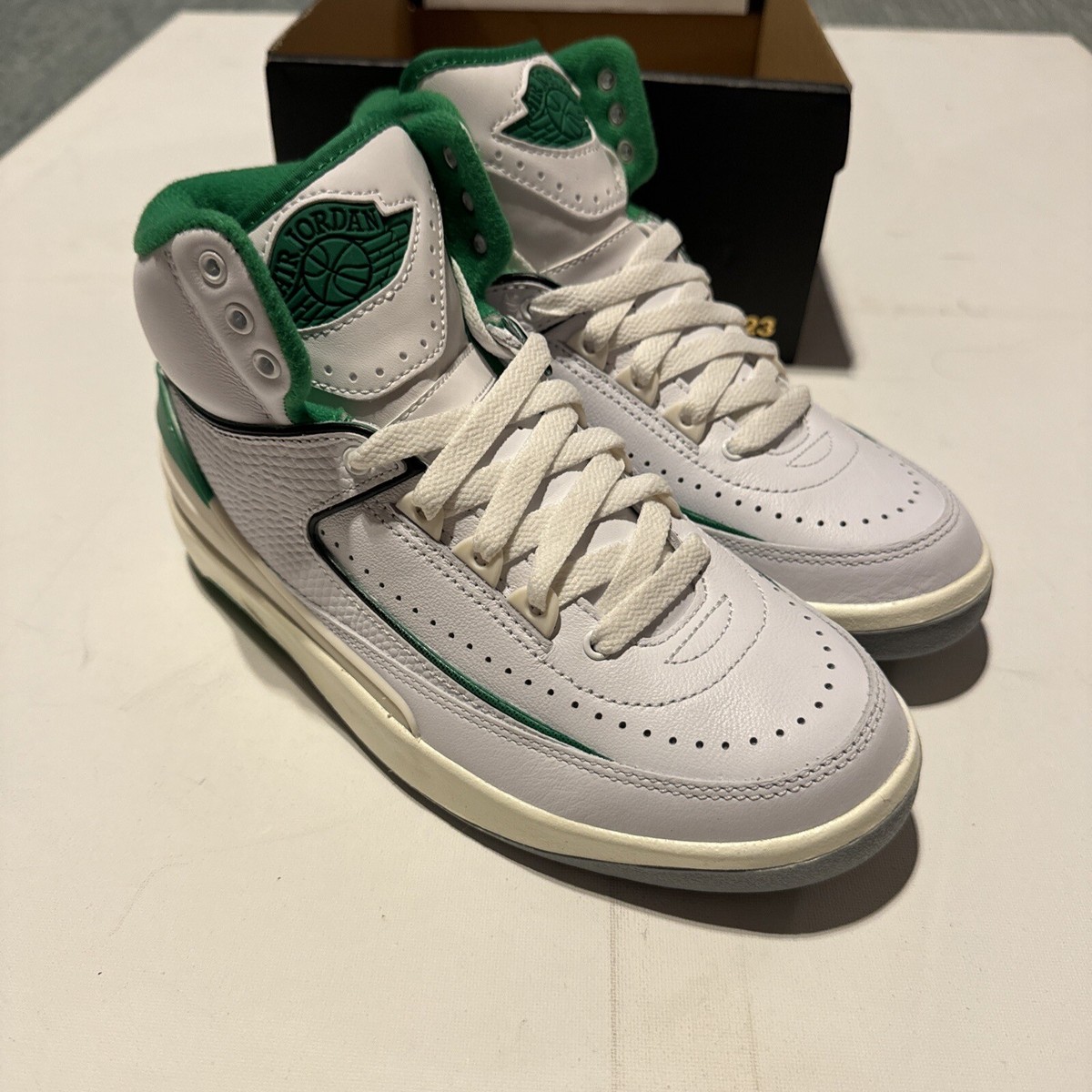 Nike Air Jordan Retro 2 GS Kids Lucky Green White DQ8562103 Size