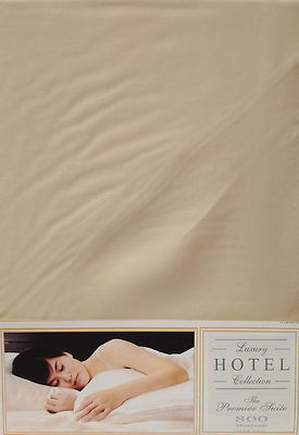 SUPER KING SPANNBETTLAKEN LEINEN TAUPE 16'' TIEF 800 FADENZAHL 100% BAUMWOLLE LUXUS
