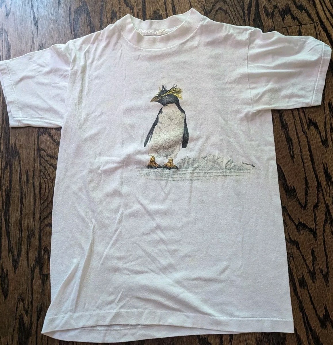 1984 Single Stitch Vintage Harlequin Penguin T-Shirt Size M Double