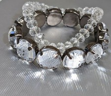Beaded Stretch Bracelet Party Wedding Jewelry Wear Acrylic Gem Bling Bling
