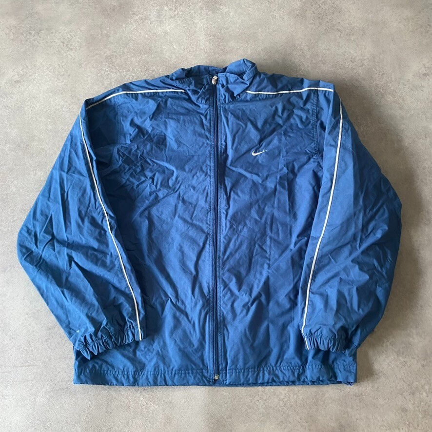 SACAI X NIKE Nike Giacca Antipioggia Uomo Grande Vintage Y2K Swoosh Giacca a Vento Full Zip Blu