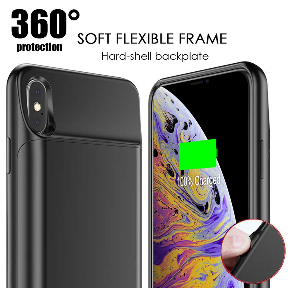 Impact Resistant Power Bank Juice Full Edge Protection for iPhone Xs Max XR XS 8 - image 3 of 4
