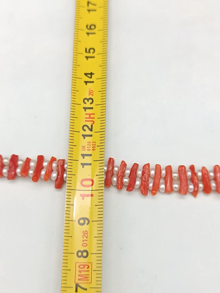 Bracciale donna corallo rosso di Sardegna naturale perline vere argento bianco - Immagine 2 di 4