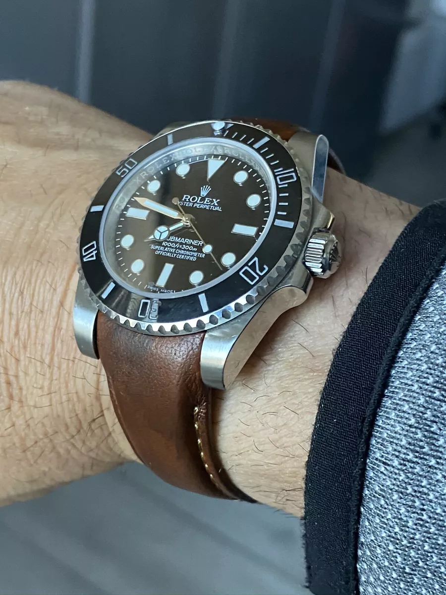 Rolex gmt with cheap leather strap