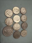 Lot Of 10 Franklin Half Dollars 90% Silver & 1926 Morgan Dollar