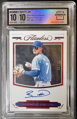Panini 2022 Flawless Bobby Witt Jr Shadow Sig Autograph KC Royals /20 Auto 10/10