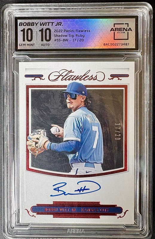 Panini 2022 Flawless Bobby Witt Jr Shadow Sig Autograph KC Royals /20 Auto 10/10