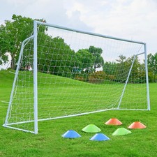 Durable Steel Soccer Goal 12x6 8x6 6x4 FT Backyard Kids Adults Training