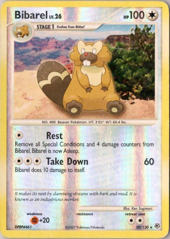 Bibarel 20/130 Reverse Holofoil Diamond and Pearl - MP