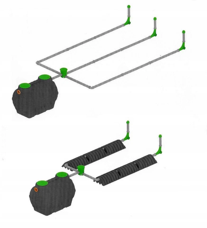 kleinkläranlage BOLT 1000L Abwassertank Klärgrube PE mit Filter + Puzolan - Bild 2 von 3