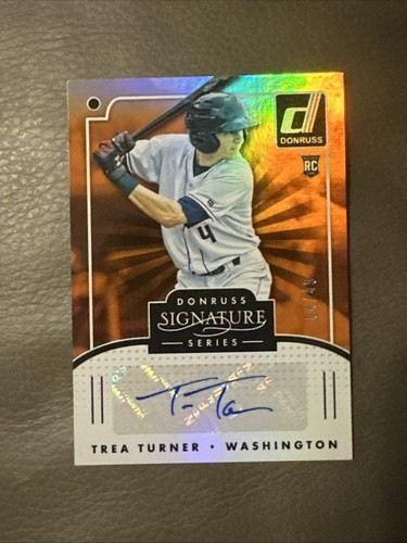 Trea Turner [Orange] #SGS-TR 2016 Panini Donruss Signature Series card