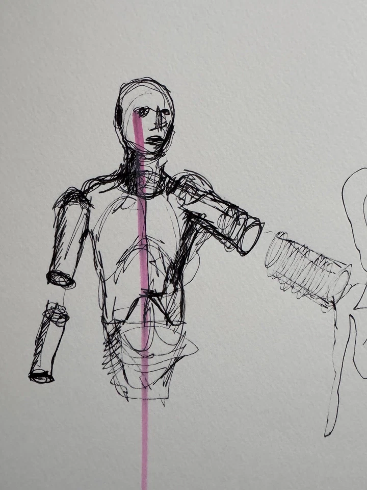 HASWORLD ORIGINAL FIGURE ABSTRACT EXPRESSIONISM PORTRAIT POP Designer ART - Image 3 of 4