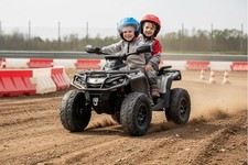 Licensed Cam Am 24V Electric Kids Ride on Outlander Two Seats Quad Bike - Grey