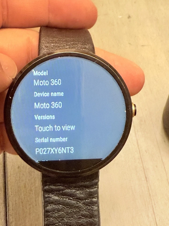 Motorola Moto 360 Sport 45mm Black Smart Watch With Charging Deck—Works! - Image 2 of 4