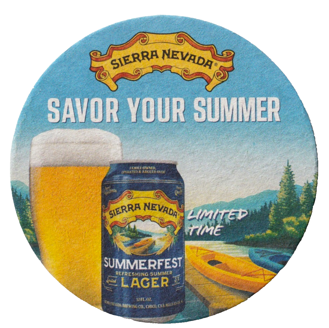 Sierra Nevada Summerfest Lager  Beer Coaster