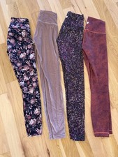 Lululemon Leggings Lot Set of Four Women  s Teens Size 4 VGUC