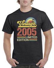 21st Birthday TShirt Men Gifts Funny Vintage Year 2005 Limited Edition 21 Years