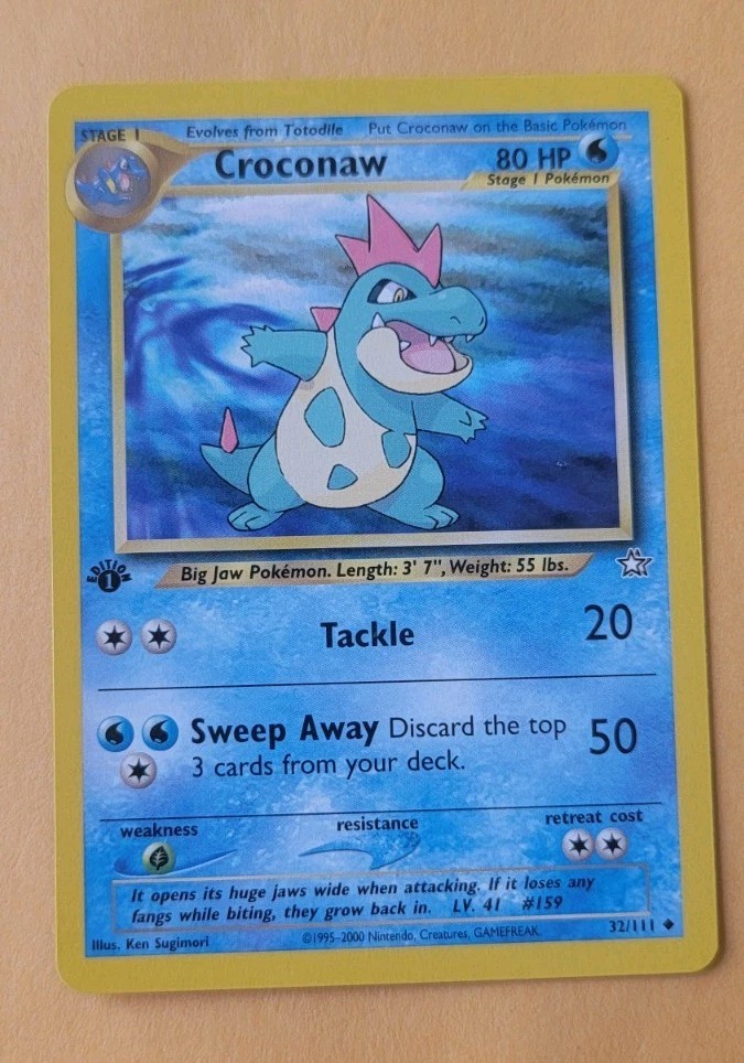 1st Edition Croconaw 32/111 - Neo Genesis - Pokémon TCG Near Mint