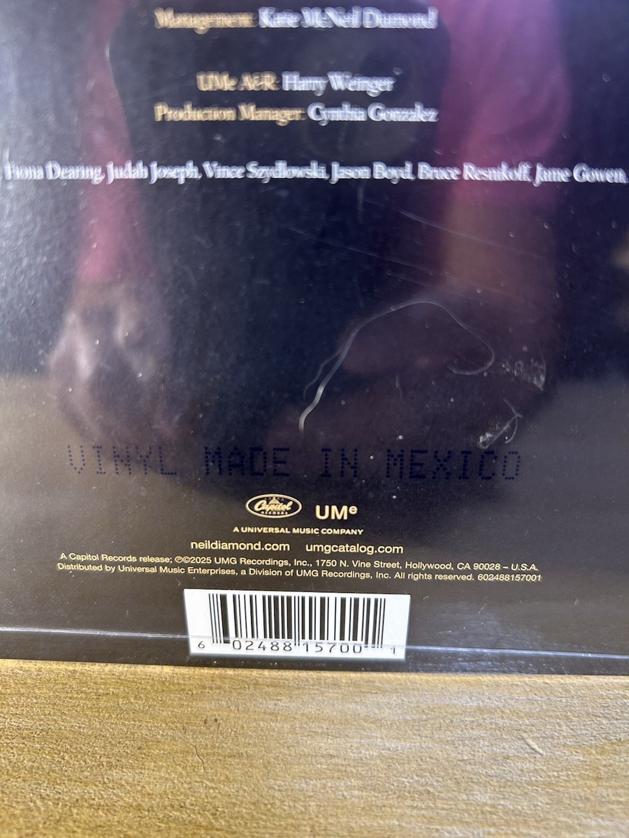 Neil Diamond All Time Greatest Hits (2-LP Clear Vinyl, 2020