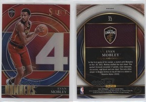 2021-22 Panini Select Select Numbers Red Prizm Evan Mobley #32 Rookie RC