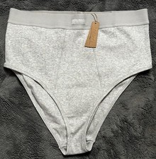 NEW WITH TAGS Skims High Waisted XL Rib Panties Color Light Heather Grey - New