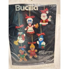 Bucilla Ornament Kit Unisex OS Multi Jeweled Holiday Mini Figures 48786 Set of 6