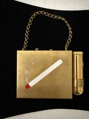 Vintage Double Sided CARRY ALL / MINAUDIERE - Cigarette Compact Mirror Case  RARE