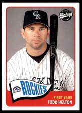 Todd Helton 2003 Upper Deck Vintage #179 Rockies MLB READ FREE SHIP AutographDen