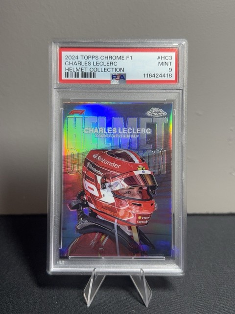 2024 Topps Chrome Formula 1 - Helmet Collection Charles Leclerc #HC-3 PSA 9
