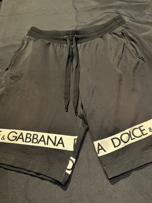 AUTHENTIC DOLCE AND GABBANA D&G LOGO CAUTION TAPE STYLE SHORTS