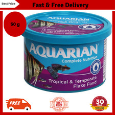 AQUARIAN Complete Nutrition Aquarium Tropical & Temperate Fish Food Flakes 50g
