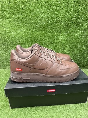 Size 12 - Supreme x Nike Air Force 1 Low Box Logo - Baroque Brown