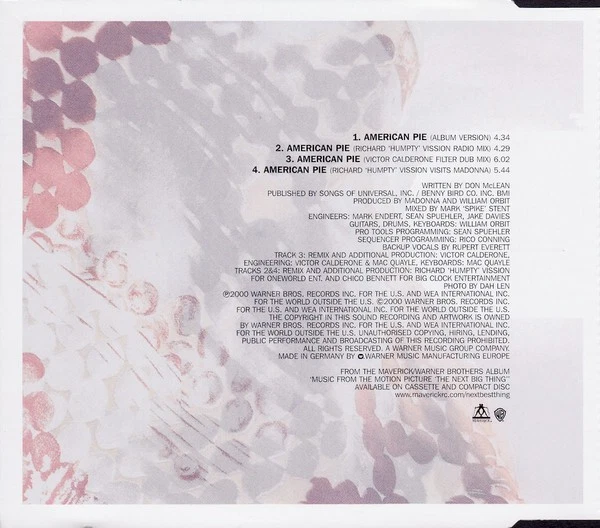 Madonna - American Pie (Max-CD) [2000] sehr gut (0719) - Bild 3 von 4