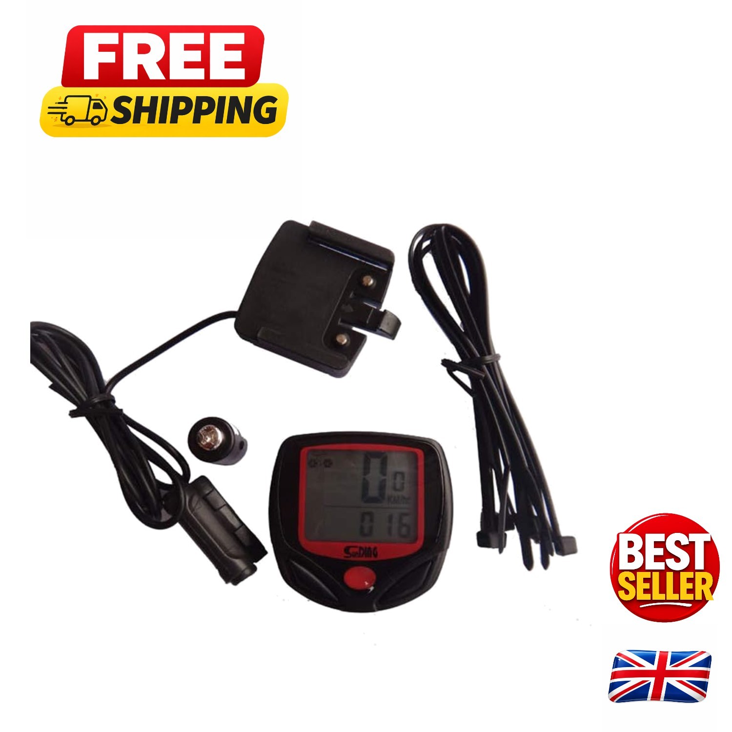 Rated Bike Computer – 2-Inch LCD for Accurate Speed and Distance Monitoring