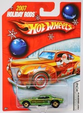 Hot Wheels Plymouth Barracuda Funny Car 2007 Holiday Rods - L0096 NRFP Green