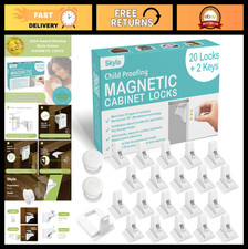Magnetic Cabinet Locks for Baby Proofing - Easy Install Child Safety Latches 20