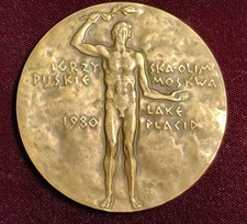Lake Placid 1980 Winter Olympic Polish Olympic Committee Medal Diameter :70mm