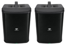 (2) Rockville TITAN ONE PRO Battery Powered Live Performance 8" PA Speakers